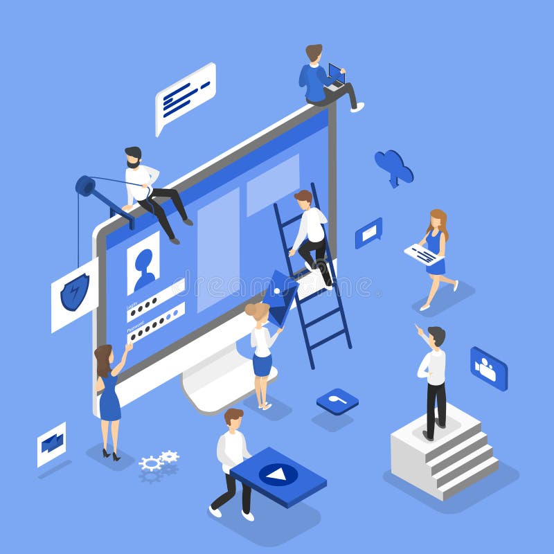 Mensen die website bouwen vector illustratie Mensen die website bouwen vector illustratie
