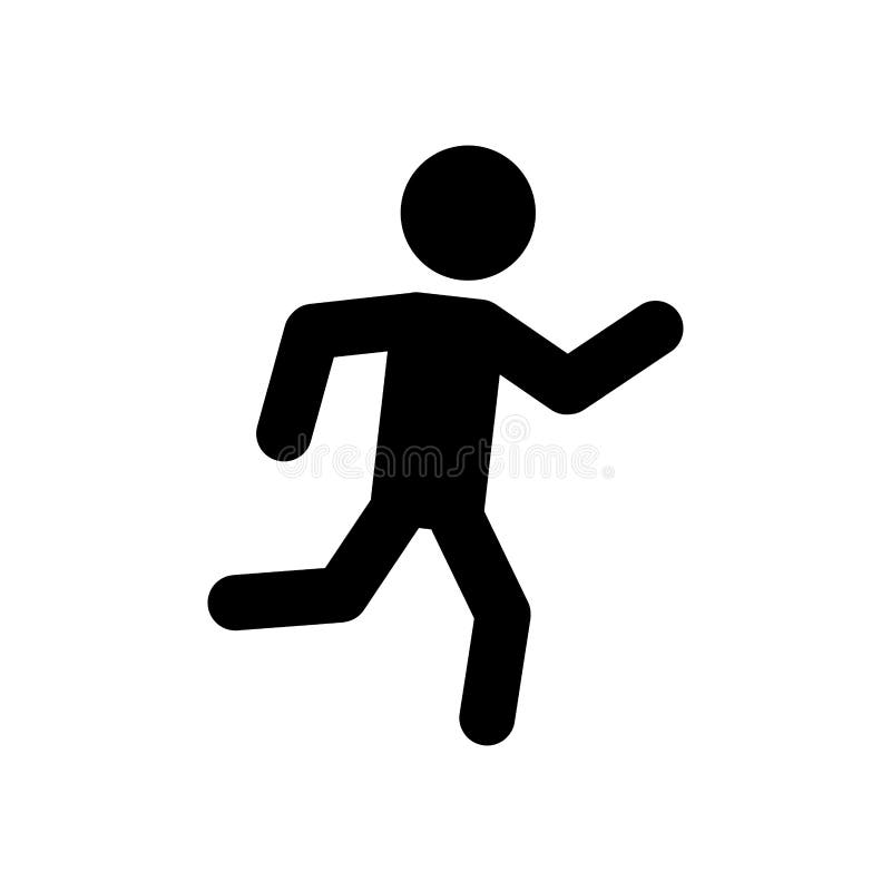 Mensen lopend pictogram stock illustratie. Illustration of ...