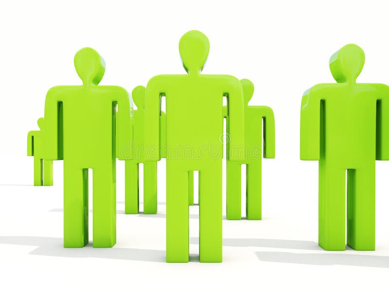 Mensen op wit royalty-vrije illustratie