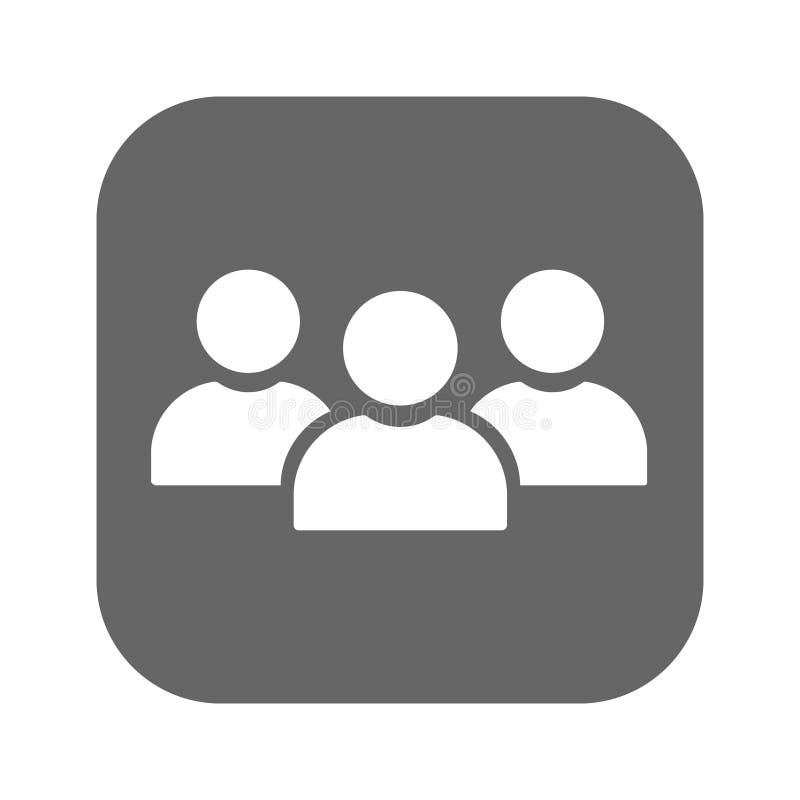 Mensen vlak pictogram Eenvoudig Teken van Sociale Groep Vector Geïllustreerd Symbool vector illustratie Mensen vlak pictogram Eenvoudig Teken van Sociale Groep Vector Geïllustreerd Symbool vector illustratie