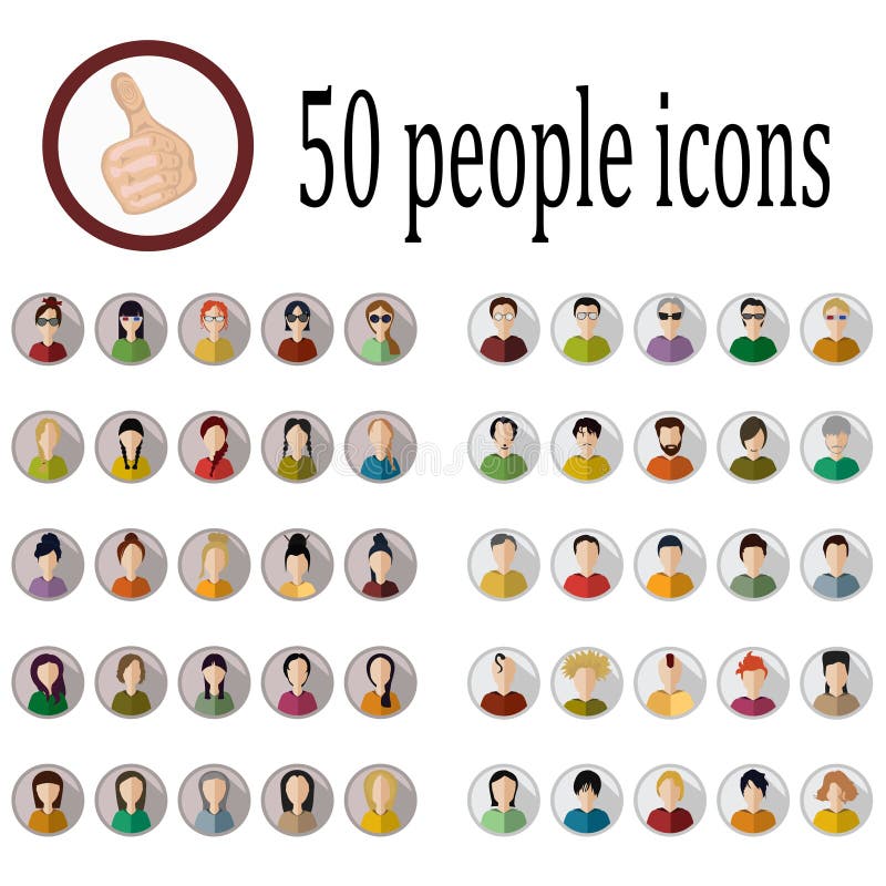 50 mensenpictogrammen royalty-vrije illustratie 50 mensenpictogrammen royalty-vrije illustratie