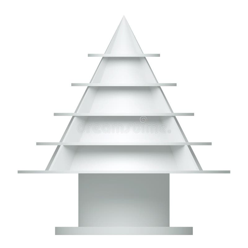 Mensole e mensola dellalbero di natale 3d illustrazione di stock ... Albero di natale con mensole