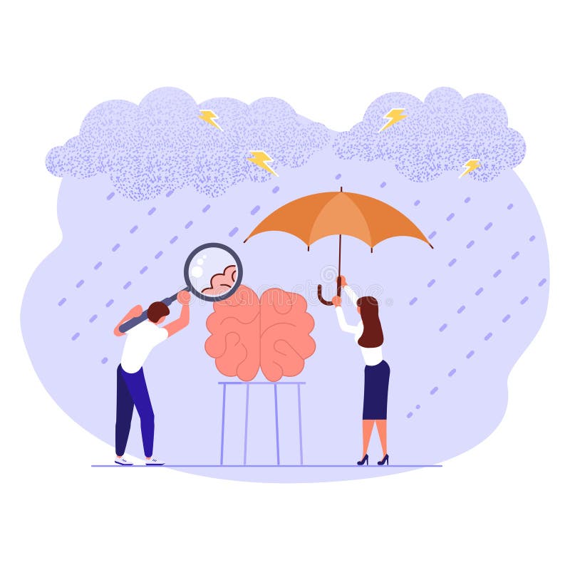 Mental health day banner royalty free illustration Mental health day banner royalty free illustration