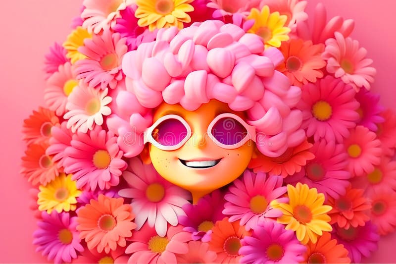 Download Aesthetic Roblox Girl Head With Flower Crown Wallpaper