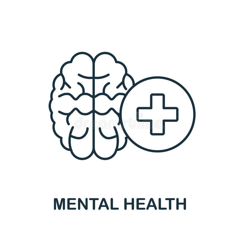 Mental Health Icon. Line Element from Cognitive Skills Collection ...