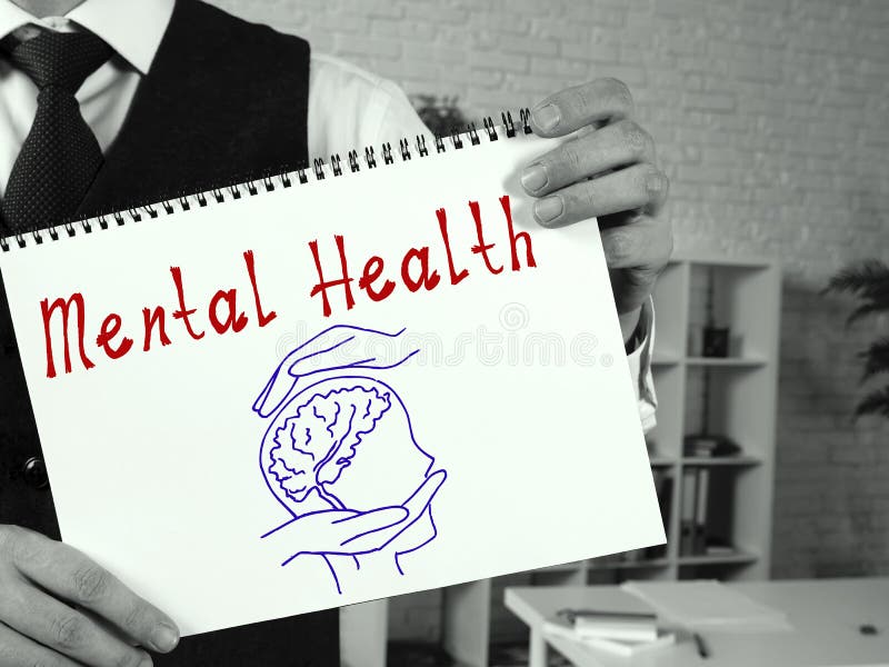 Mental Health psycho therapy concept. Brain health protection and care..