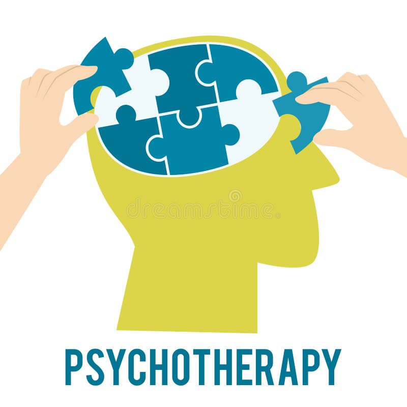 Mental hälsabegrepp stock illustrationer