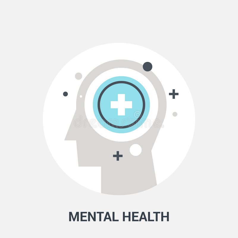 Mental hälsasymbolsbegrepp stock illustrationer