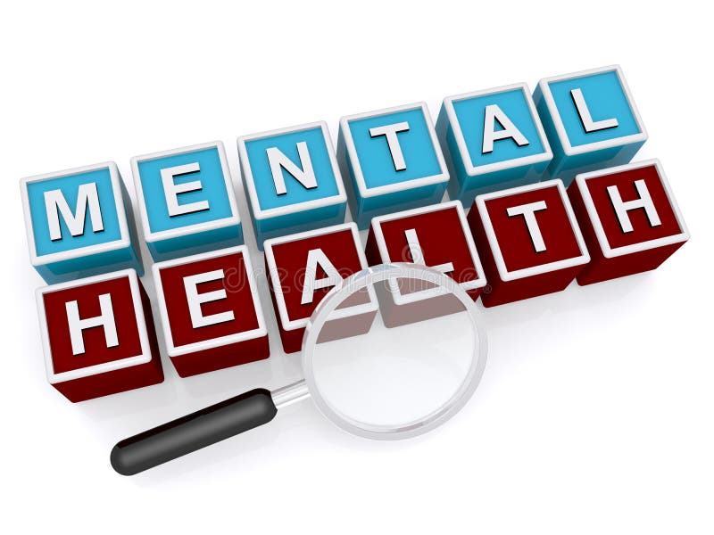 Mental hälsasökande stock illustrationer