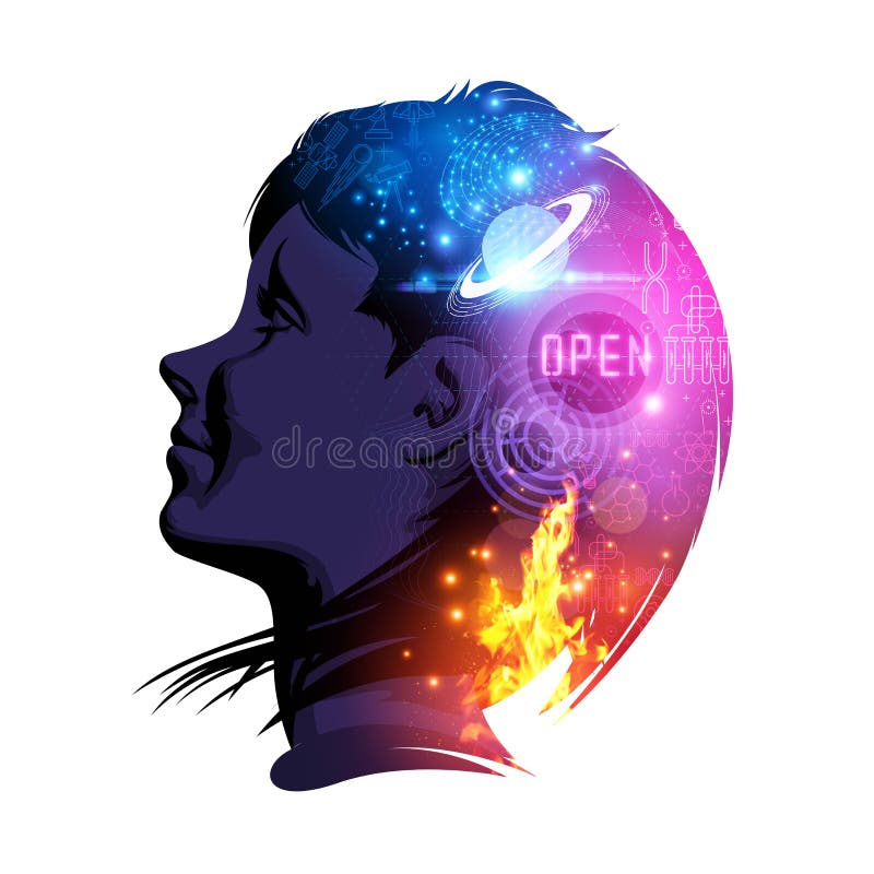 Mente da Ciência ilustração royalty free