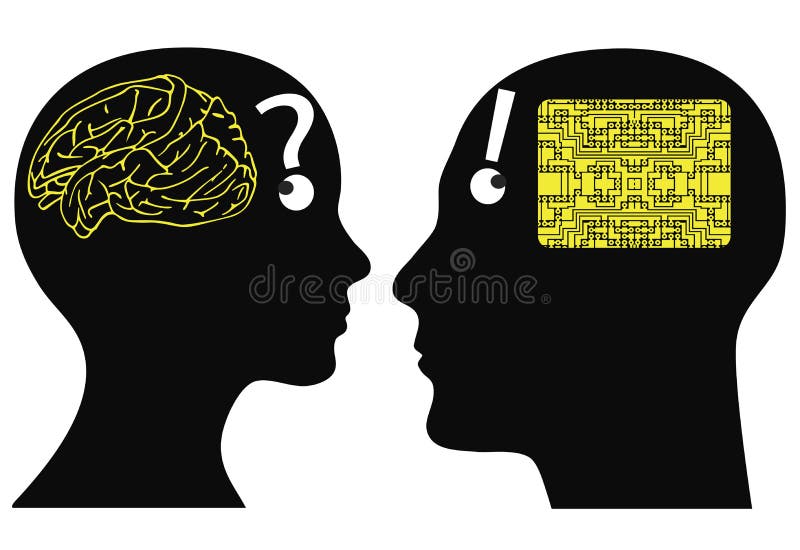 Mentes análogas y digitales libre illustration