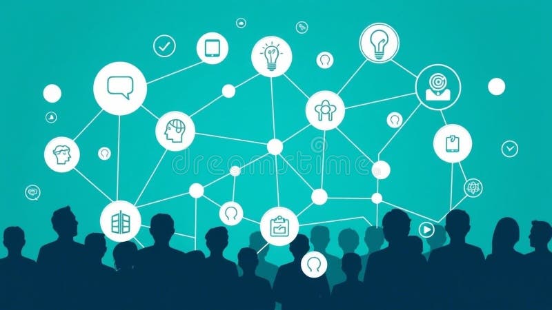 Mentes conectadas : El futuro de las redes digitales stock de ilustración