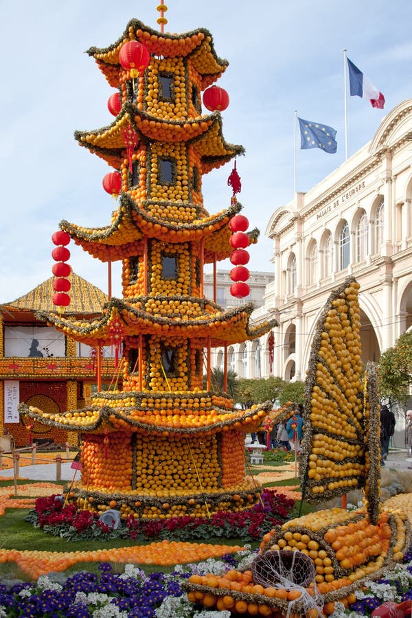 MENTON, FRANCE - FEBRUARY 27:Lemon Festival (Fete Du Citron) On The