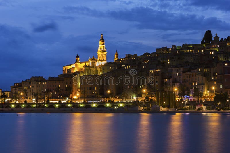 Menton in France stock photo. Image of trees, tower, europe 59938652