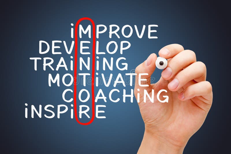 Mentoring Crossword Career Development Concept royalty free stock image