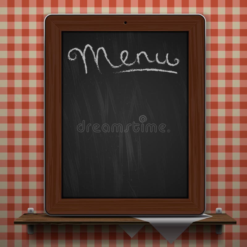 Menu blackboard background