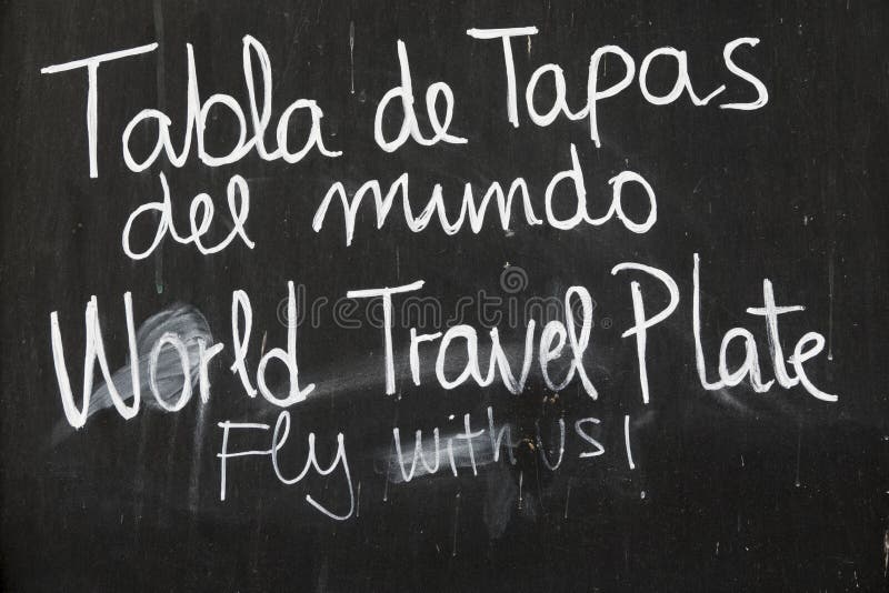 Funny menu for tapas. stock photography Funny menu for tapas. stock photography