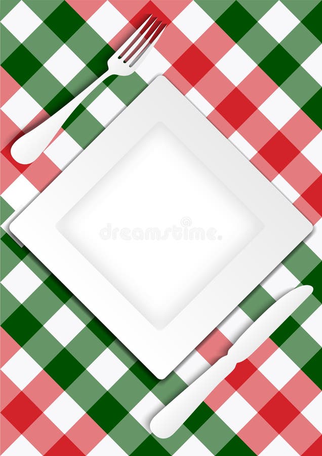 Menu Card Design stock vector. Illustration of checked - 19420194