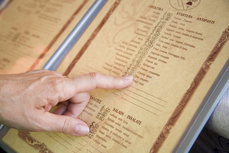 Menu foto de stock