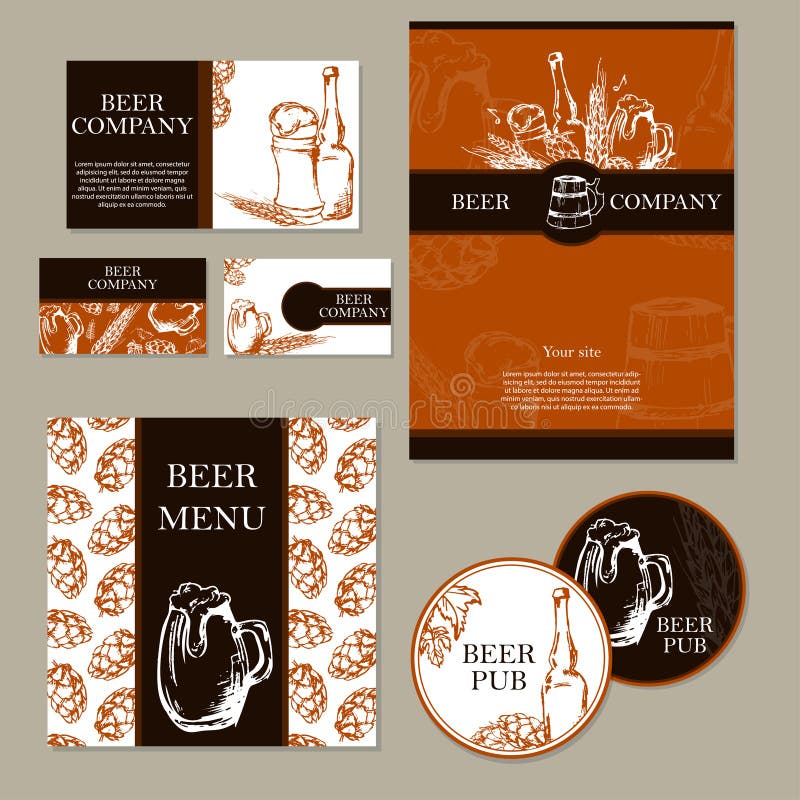 Menu da cerveja Cartão retro ou inseto Tema do restaurante Coleção dos cartões Ilustração do vetor ilustração royalty free Menu da cerveja Cartão retro ou inseto Tema do restaurante Coleção dos cartões Ilustração do vetor ilustração royalty free