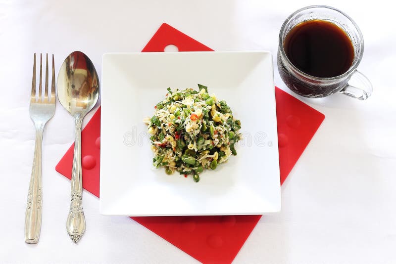 Menu de déjeuner de salade photo stock Menu de déjeuner de salade photo stock