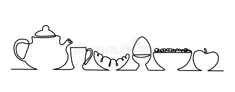 Menu de petit déjeuner illustration stock
