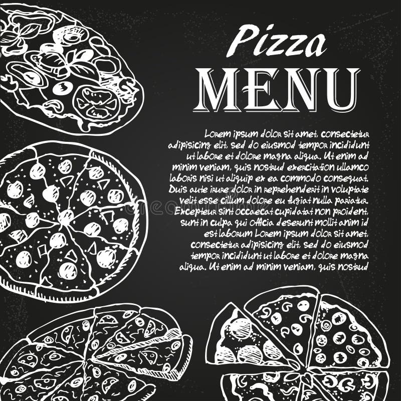 Menu 1 de pizza illustration libre de droits Menu 1 de pizza illustration libre de droits