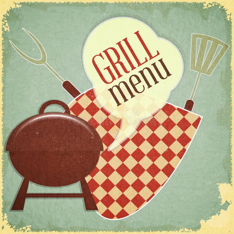 Menu della griglia illustrazione di stock Menu della griglia illustrazione di stock