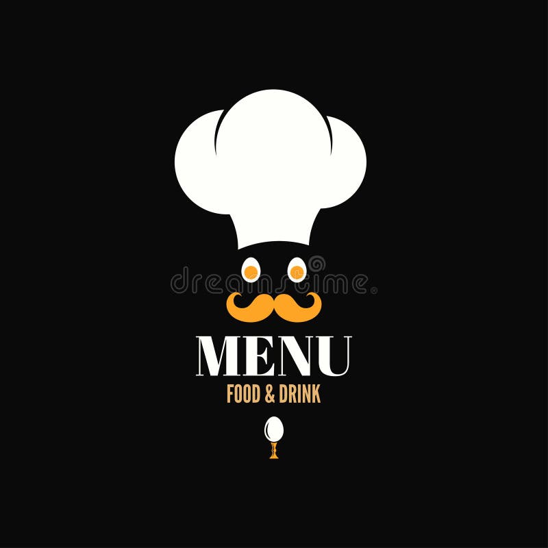 Menu design chef egg concept background