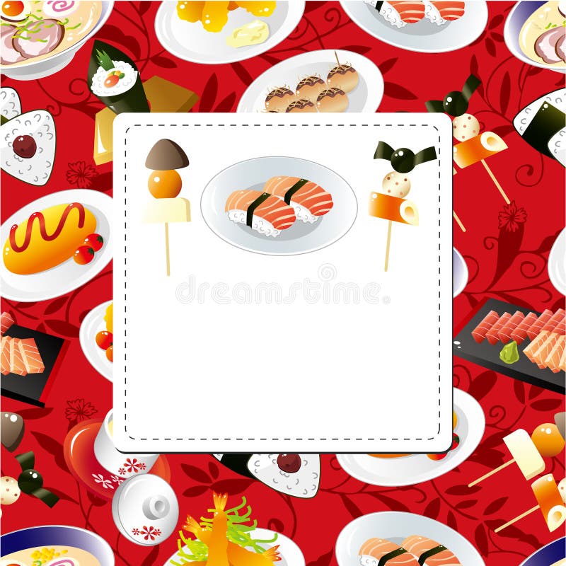 Menu giapponese dell'alimento royalty illustrazione gratis