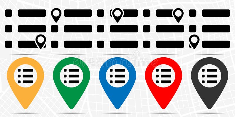 Menu icon in location set. Simple glyph, flat illustration element of web, minimalistic theme icons royalty free illustration