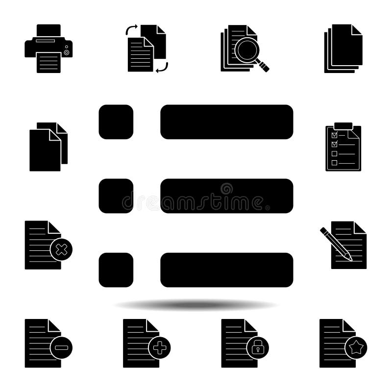 Menu icon. Simple glyph vector element of web, minimalistic icons set for UI and UX, website or mobile application royalty free illustration