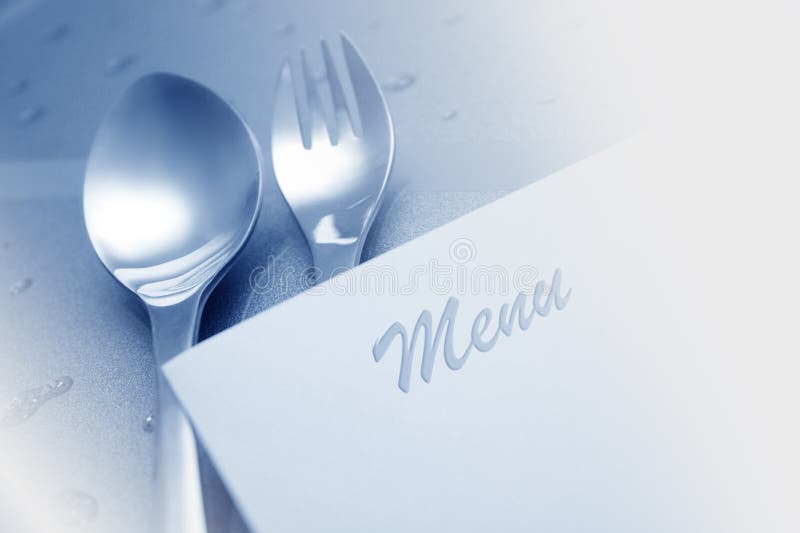 Menu with spoon and fork