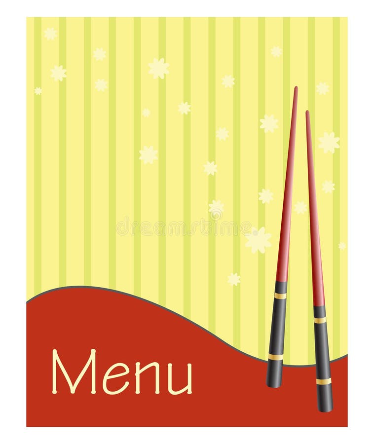 Menu for sushi and rolls