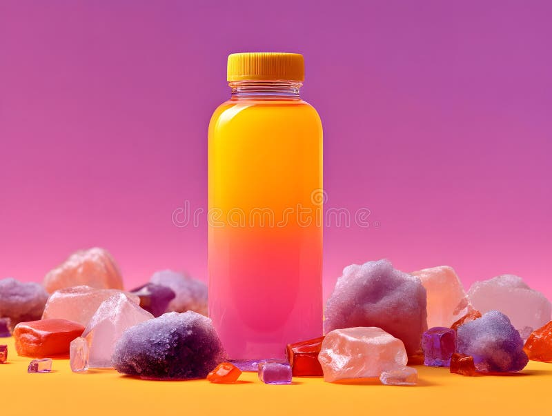 Menú de alimentos de Generación Alfa : Agua de HidrataciónMinerales de coloración impregnados de electrolitos ilustración del vector