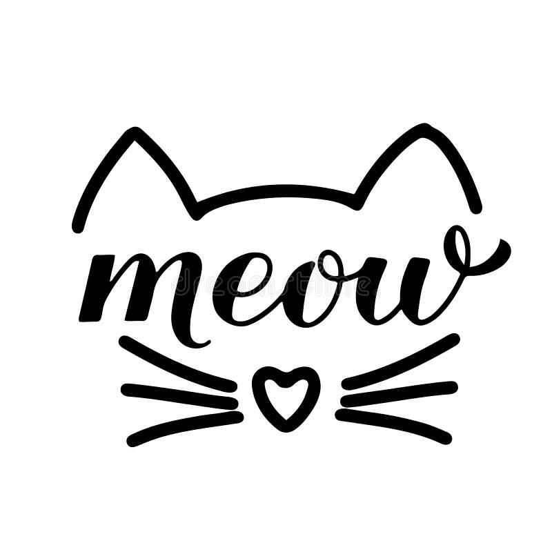 Meow Calligraphy Stock Illustrations – 970 Meow Calligraphy Stock ...