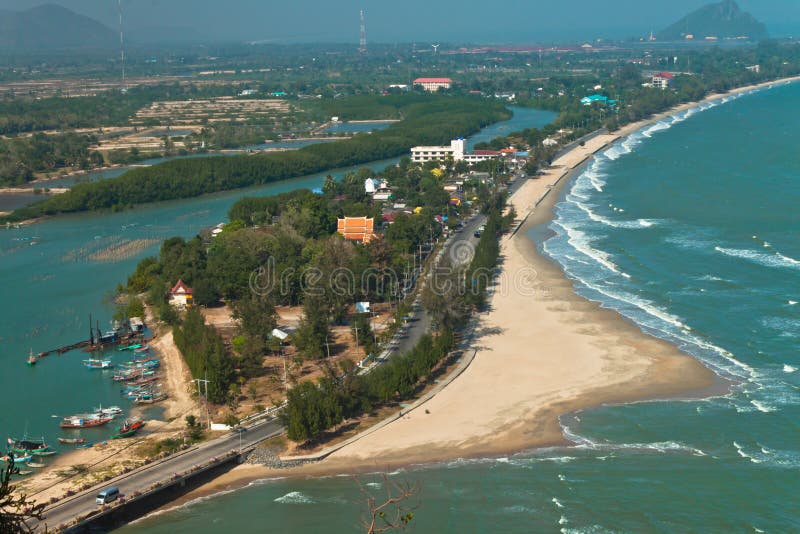Mer en Thaïlande, vue aérienne. photo stock