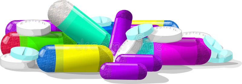 mer pills royaltyfri illustrationer mer pills royaltyfri illustrationer