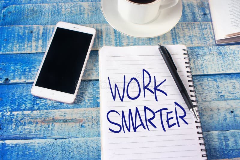 Mer smart arbete Motivational text royaltyfri fotografi Mer smart arbete Motivational text royaltyfri fotografi
