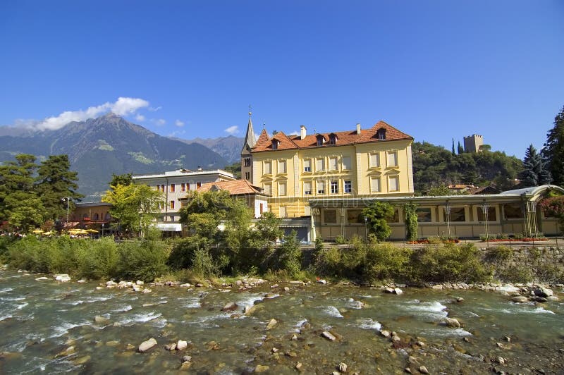 View of Merano village, Sud Tirol, Trentino Alto Adige, Italy. View of Merano village, Sud Tirol, Trentino Alto Adige, Italy