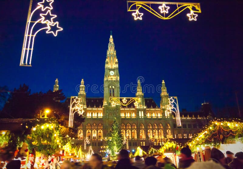 Mercado de la Navidad en Viena foto de archivo Mercado de la Navidad en Viena foto de archivo