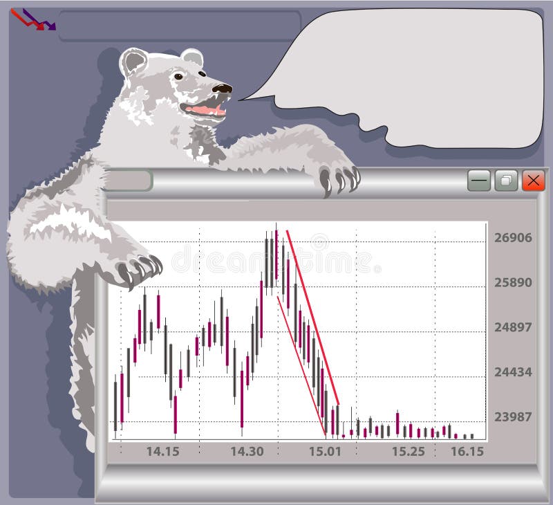 Mercado de urso ilustração do vetor Mercado de urso ilustração do vetor