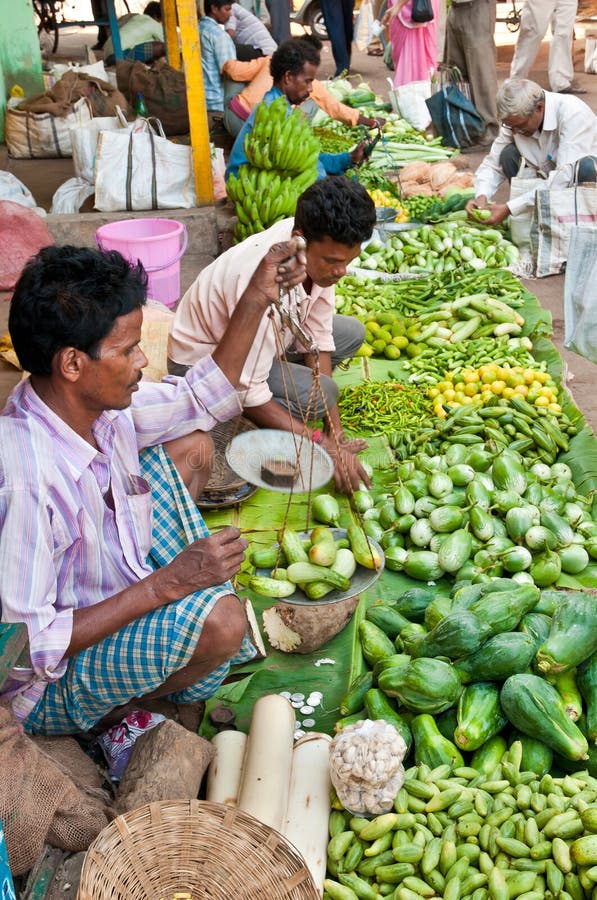 Mercado vegetal indiano