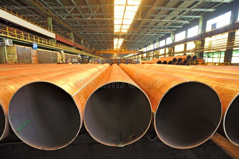 Mercanzie per i tubi d'acciaio di industria pesante fotografia stock Mercanzie per i tubi d'acciaio di industria pesante fotografia stock