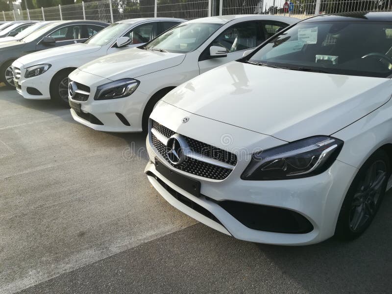 Mercedes Benz cars parked stock photography Mercedes Benz cars parked stock photography