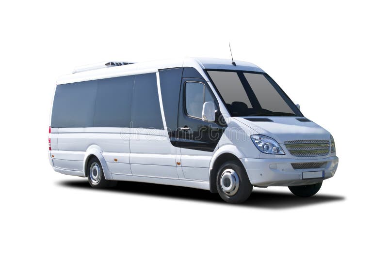 Mercedes-Benz vit lyxig mini- buss som isoleras på vit arkivbilder Mercedes-Benz vit lyxig mini- buss som isoleras på vit arkivbilder