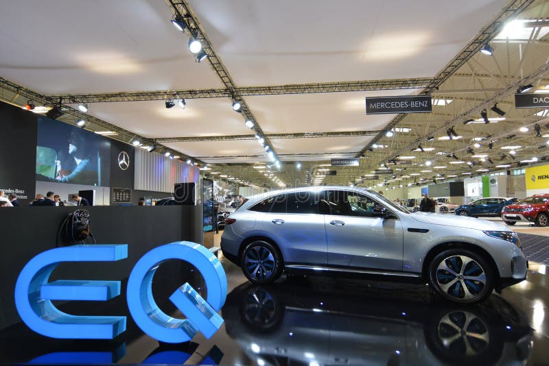 The EQC, the production version of the Generation EQ concept, is the first EQ model. It was unveiled in Stockholm, Sweden on 4 September 2018. It is a compact sport utility vehicle (SUV) and was released in 2019.[3]The vehicle has two electric motors, one on the front axle and one on the rear axle.[1] It is all-wheel drive and has a power output of 300 kW (402 hp) and 765 N⋅m (564 lb⋅ft). The battery is floor-mounted and has a WLTP-rated range of 417 km (259 mi). The EQC, the production version of the Generation EQ concept, is the first EQ model. It was unveiled in Stockholm, Sweden on 4 September 2018. It is a compact sport utility vehicle (SUV) and was released in 2019.[3]The vehicle has two electric motors, one on the front axle and one on the rear axle.[1] It is all-wheel drive and has a power output of 300 kW (402 hp) and 765 N⋅m (564 lb⋅ft). The battery is floor-mounted and has a WLTP-rated range of 417 km (259 mi).