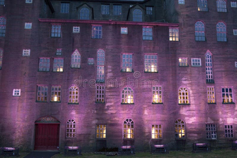 Mercer Museum in Doylestown at night