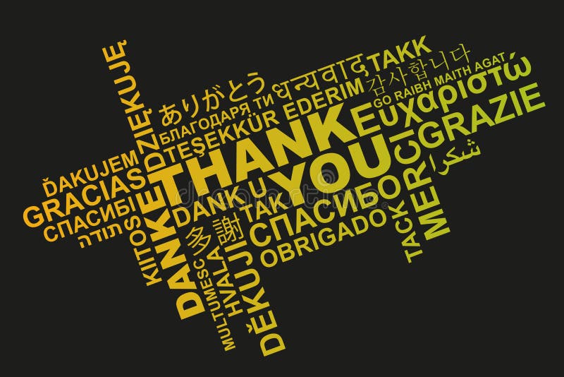 merci en nuage différent de mot de langues illustration libre de droits merci en nuage différent de mot de langues illustration libre de droits