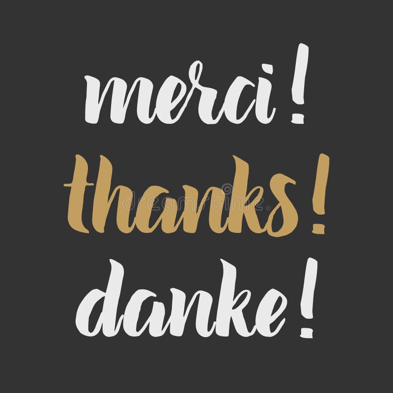 Je M'en Remettrai Merci En Anglais Merci Lettrage Dans Des Mercis Anglais, Français, Allemands, Merci